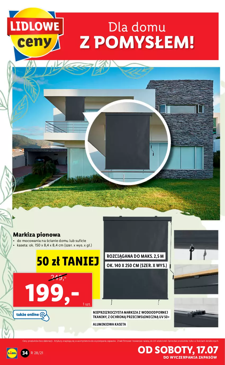 Gazetka promocyjna Lidl - GAZETKA - ważna 12.07 do 17.07.2021 - strona 34 - produkty: Markiza, Por