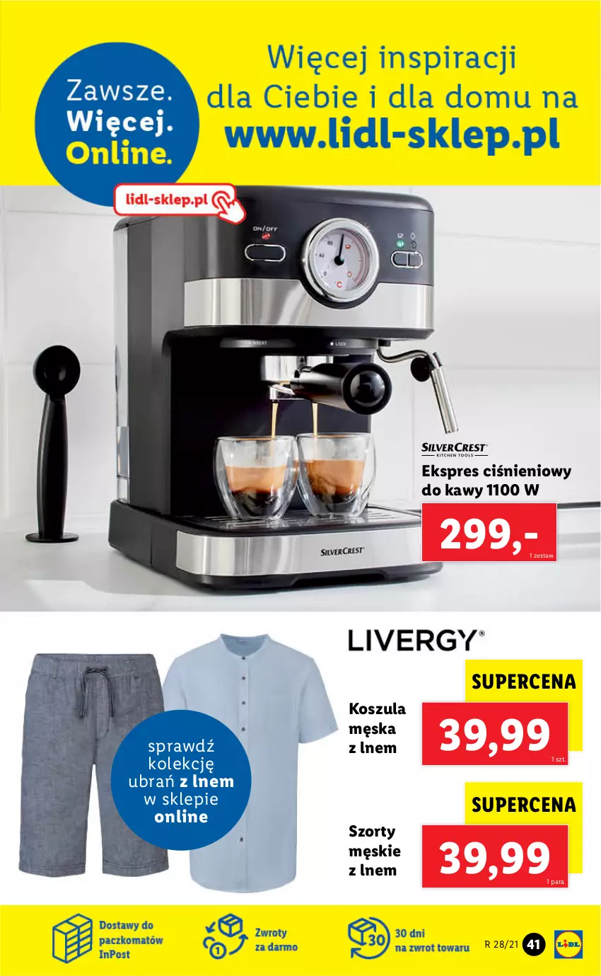 Gazetka promocyjna Lidl - GAZETKA - ważna 12.07 do 17.07.2021 - strona 41 - produkty: Kosz, Koszula, Szorty