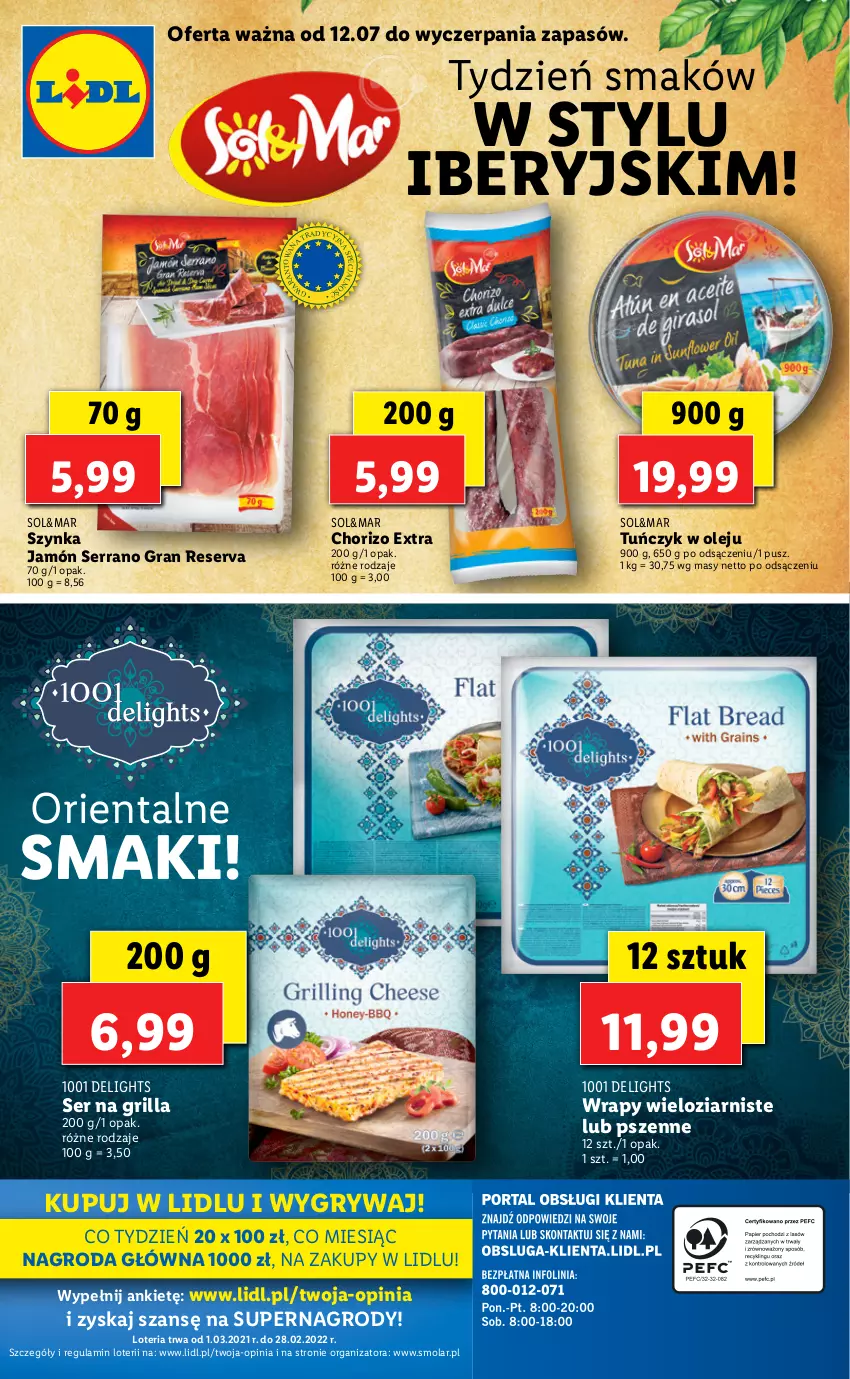 Gazetka promocyjna Lidl - GAZETKA - ważna 12.07 do 17.07.2021 - strona 42 - produkty: Gra, Grill, Gry, Jamón serrano, Mola, Olej, Ser, Szynka, Tuńczyk