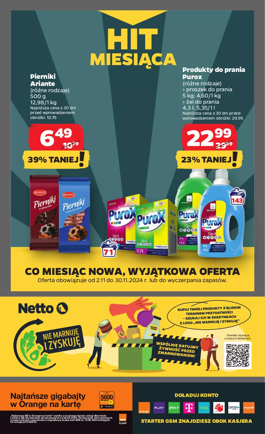 Gazetka promocyjna Netto - Artykuły spożywcze - ważna 07.11 do 13.11.2024 - strona 17 - produkty: Kosz, O nas, Piernik, Por, Proszek do prania, Pur