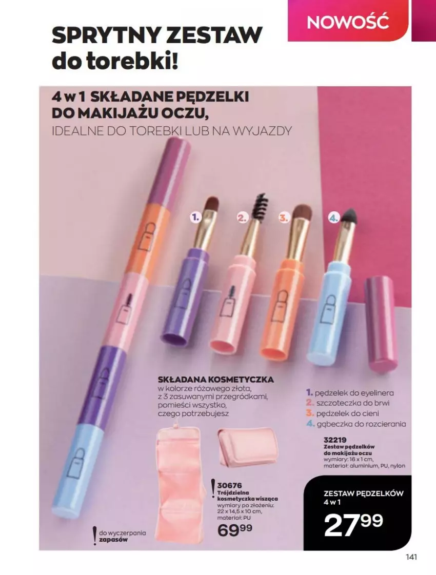 Gazetka promocyjna Avon - Katalog Avon 5/2022 kampania maj - ważna 01.05 do 31.05.2022 - strona 141 - produkty: Kosmetyczka, Makijaż, Szczoteczka