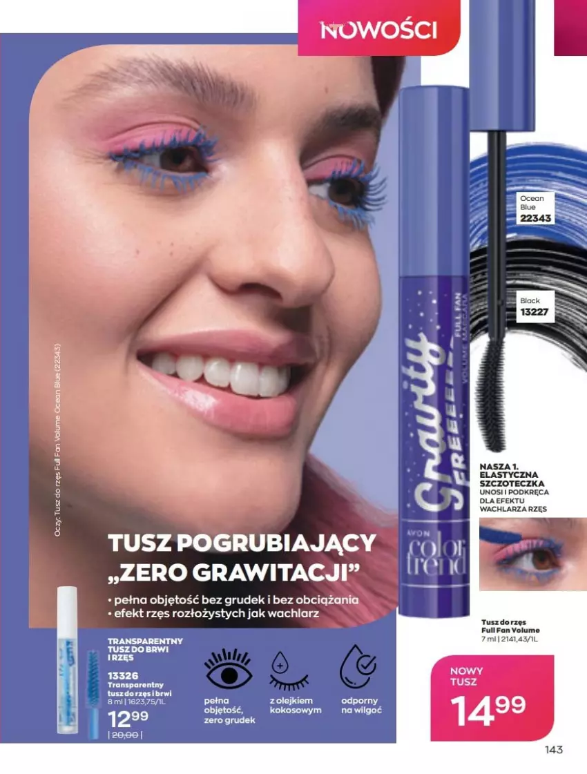 Gazetka promocyjna Avon - Katalog Avon 5/2022 kampania maj - ważna 01.05 do 31.05.2022 - strona 143 - produkty: Fa, Gra, LG, Por, Szczoteczka, Tran, Tusz