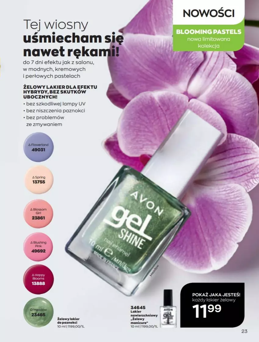 Gazetka promocyjna Avon - Katalog Avon 5/2022 kampania maj - ważna 01.05 do 31.05.2022 - strona 23 - produkty: Lakier