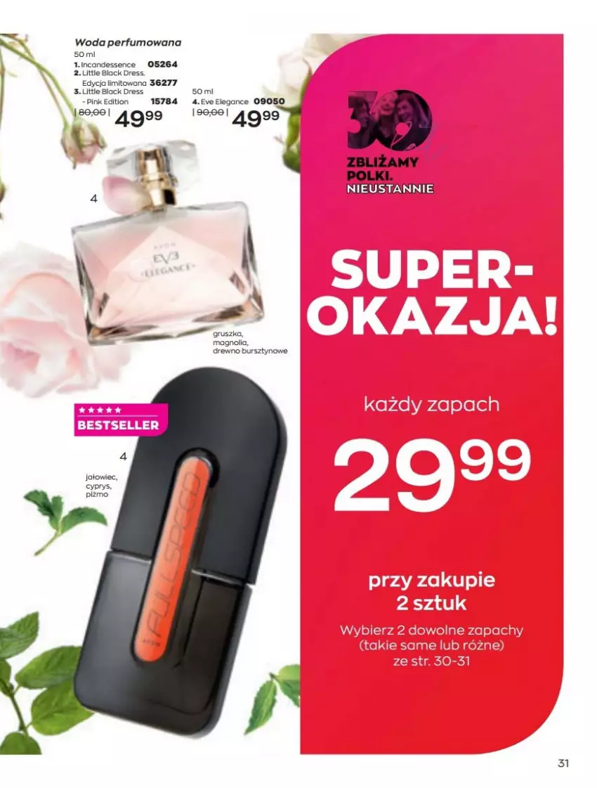 Gazetka promocyjna Avon - Katalog Avon 5/2022 kampania maj - ważna 01.05 do 31.05.2022 - strona 31 - produkty: Bursztyn, Dres, Lack, LEGO, Perfum, Woda, Woda perfumowana