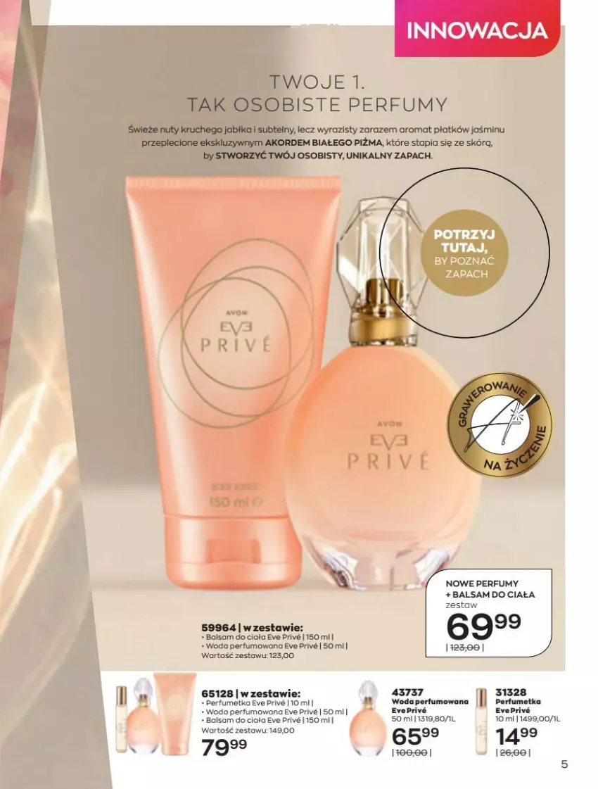 Gazetka promocyjna Avon - Katalog Avon 5/2022 kampania maj - ważna 01.05 do 31.05.2022 - strona 5 - produkty: Balsam do ciała, Perfum, Woda, Woda perfumowana