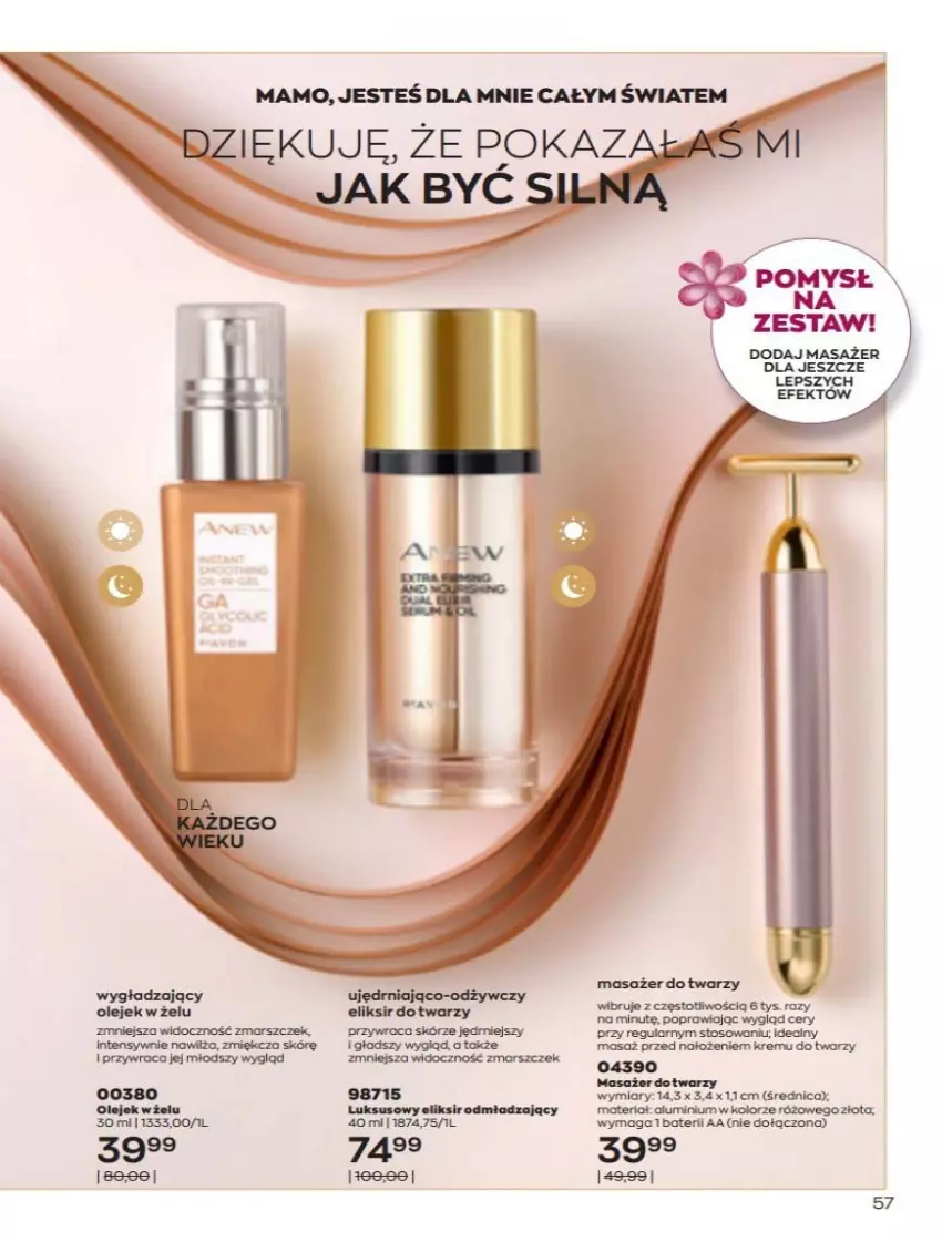 Gazetka promocyjna Avon - Katalog Avon 5/2022 kampania maj - ważna 01.05 do 31.05.2022 - strona 57 - produkty: Mars, Masażer, Olej