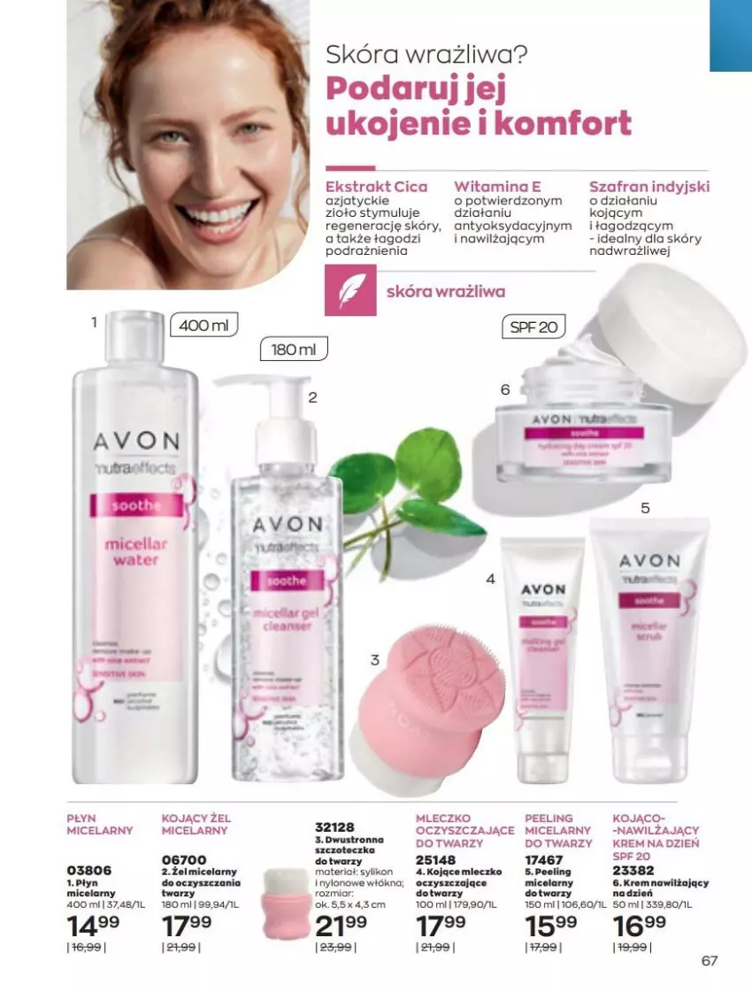 Gazetka promocyjna Avon - Katalog Avon 5/2022 kampania maj - ważna 01.05 do 31.05.2022 - strona 67 - produkty: Krem nawilżający, Mleczko, Peeling, Szafran, Szczoteczka