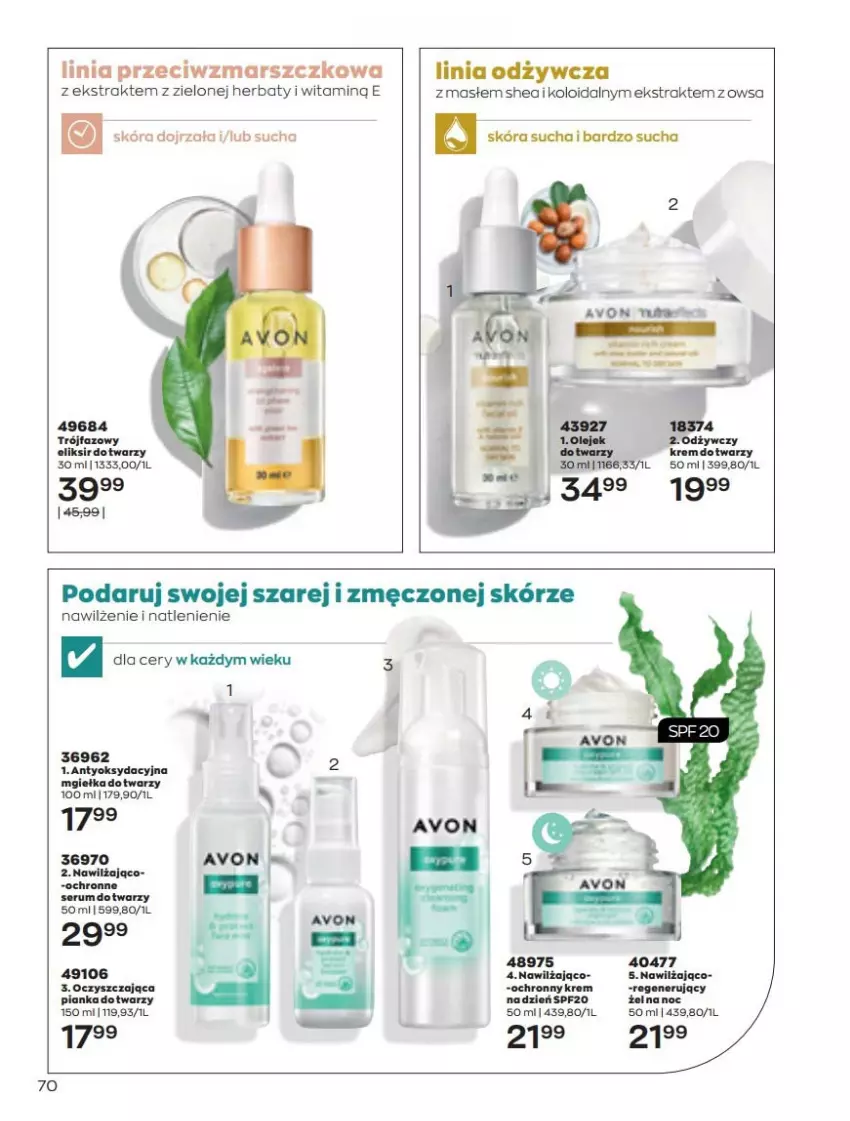 Gazetka promocyjna Avon - Katalog Avon 5/2022 kampania maj - ważna 01.05 do 31.05.2022 - strona 70 - produkty: Fa, Mars, Ochronny krem, Rum, Ser, Serum