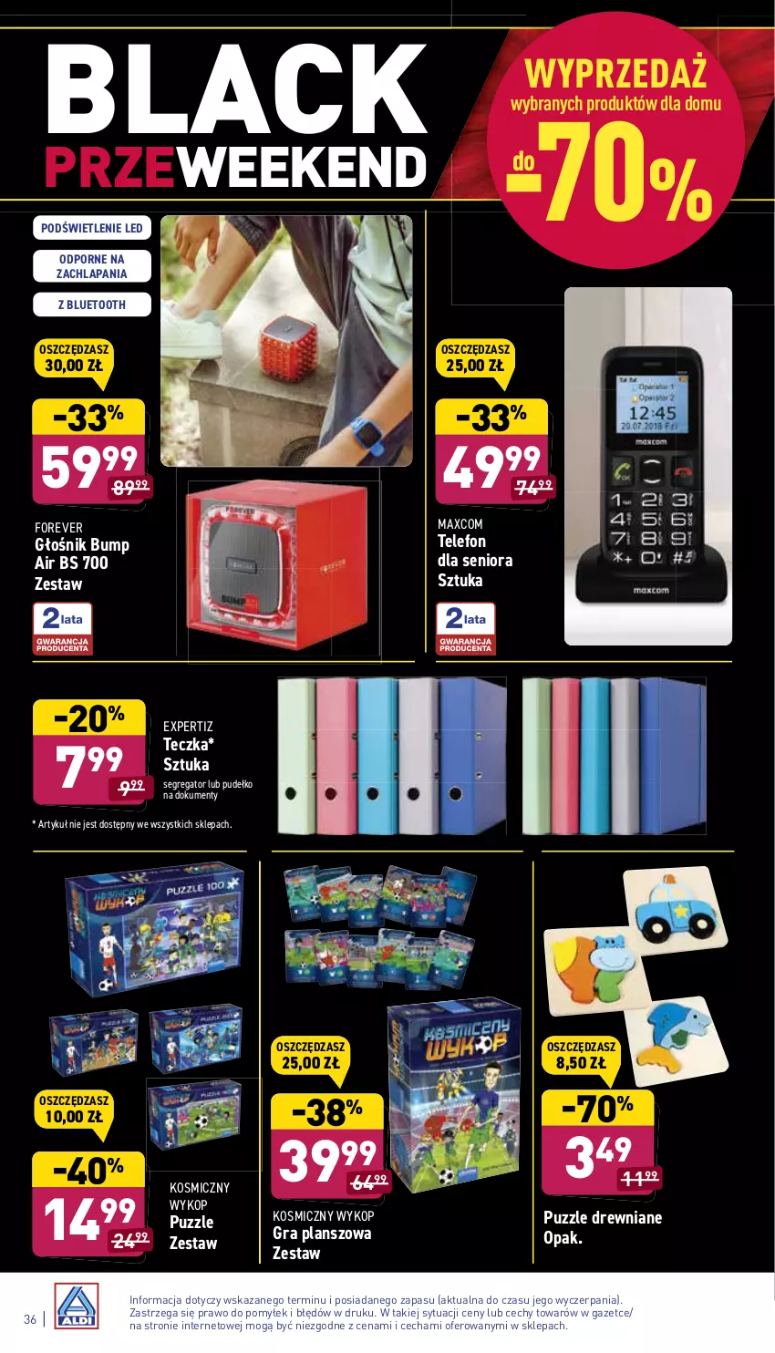 Gazetka promocyjna Aldi - ważna 22.11 do 27.11.2021 - strona 36 - produkty: Głośnik, Gra, Lack, Por, Pudełko, Puzzle, Telefon