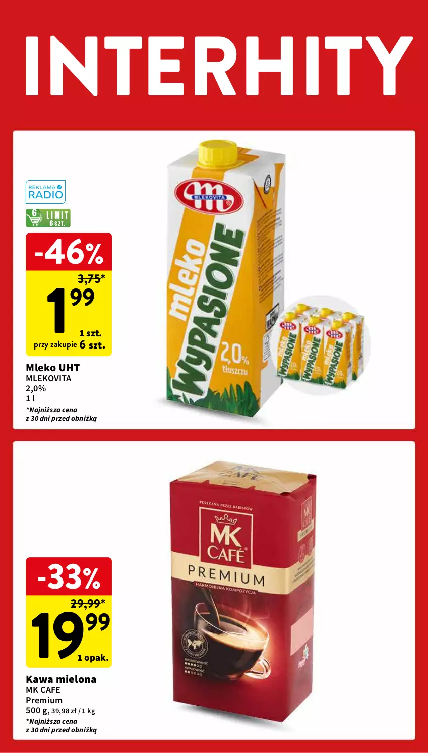 Gazetka promocyjna Intermarche - Gazetka Intermarche - ważna 03.04 do 10.04.2024 - strona 2 - produkty: Kawa, Kawa mielona, Mleko, Mlekovita