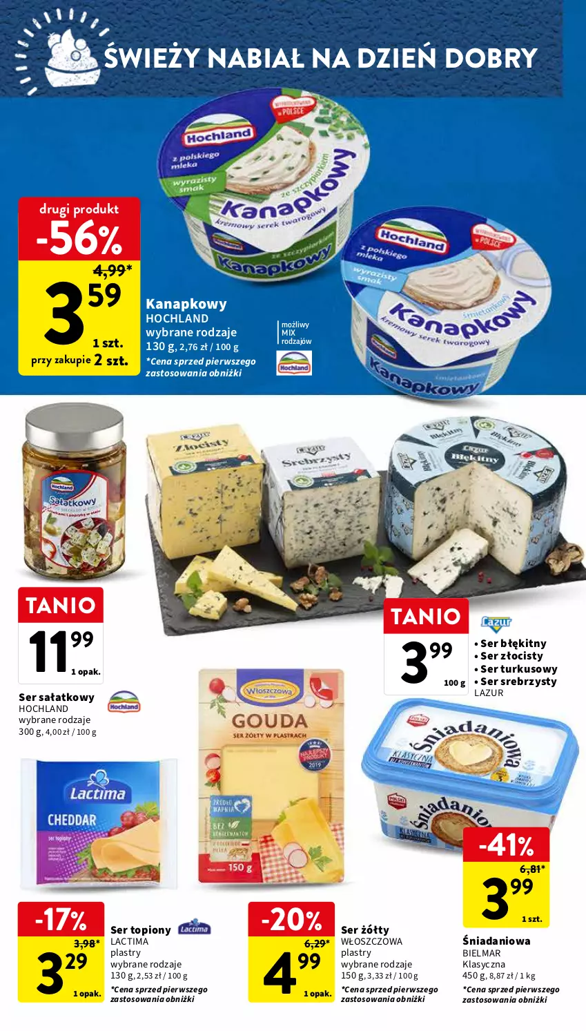 Gazetka promocyjna Intermarche - Gazetka Intermarche - ważna 03.04 do 10.04.2024 - strona 24 - produkty: Danio, Hochland, Lazur, Sałat, Ser, Ser topiony, Top