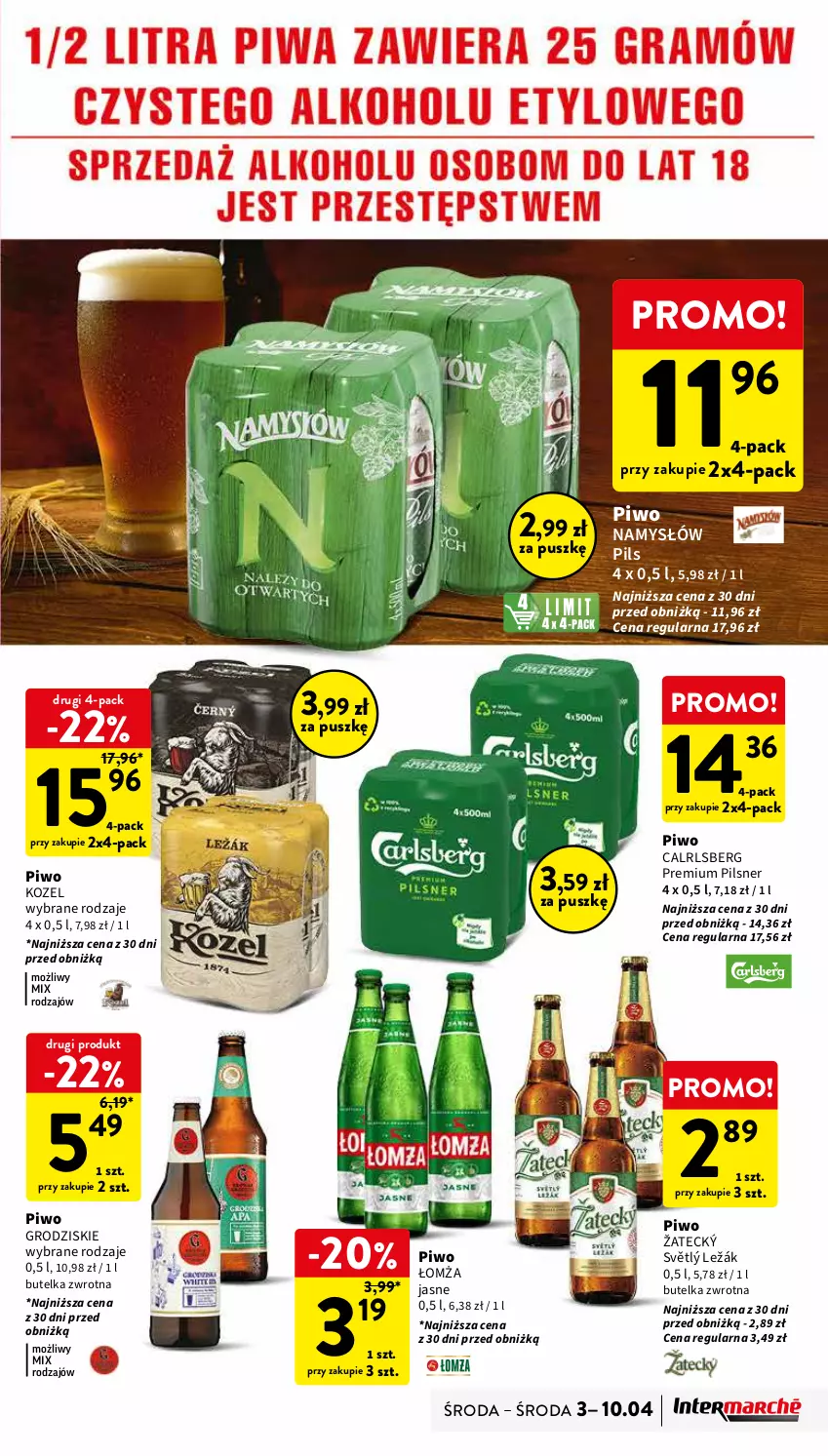 Gazetka promocyjna Intermarche - Gazetka Intermarche - ważna 03.04 do 10.04.2024 - strona 33 - produkty: Kozel, Namysłów, Piwo