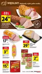 Gazetka promocyjna Intermarche - Gazetka Intermarche - Gazetka - ważna od 10.04 do 10.04.2024 - strona 21 - produkty: Sok, Sokołów, Mielonka tyrolska, Parówki, LANA, Szynka, Kiełbasa, Kiełbasa śląska