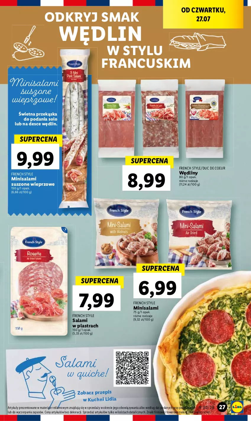 Gazetka promocyjna Lidl - GAZETKA - ważna 27.07 do 29.07.2023 - strona 43 - produkty: Salami