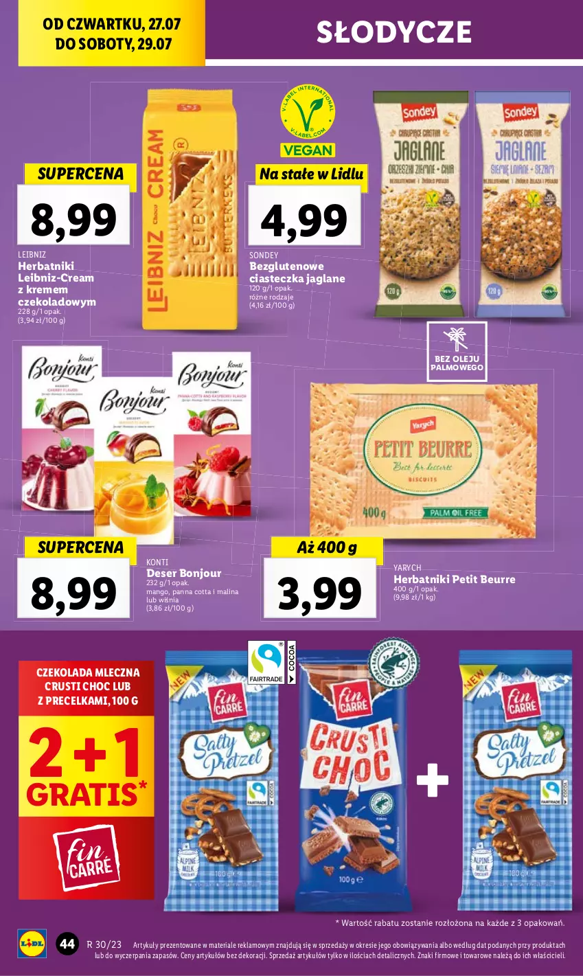 Gazetka promocyjna Lidl - GAZETKA - ważna 27.07 do 29.07.2023 - strona 62 - produkty: Czekolada, Czekolada mleczna, Mango, Panna cotta, Rust