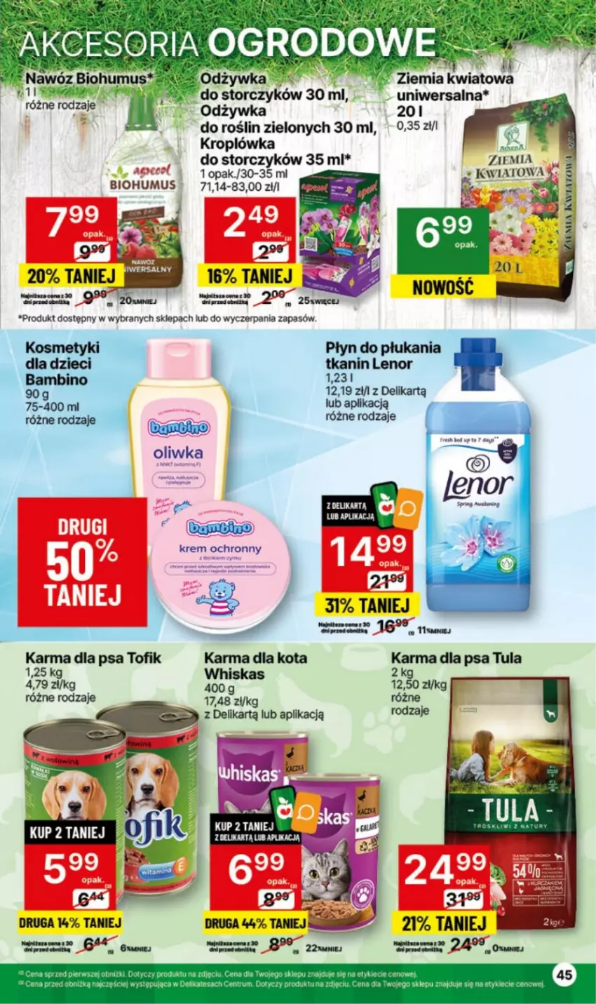 Gazetka promocyjna Delikatesy Centrum - NOWA GAZETKA Delikatesy Centrum od 11 marca! 11-17.03.2024 - ważna 11.03 do 17.03.2024 - strona 45 - produkty: Biohumus, Dzieci, Lenor, Mus, Odżywka, Płyn do płukania, Storczyk