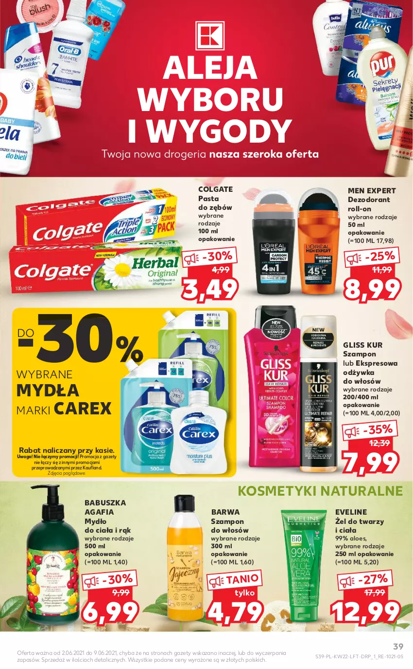 Gazetka promocyjna Kaufland - OFERTA TYGODNIA - ważna 02.06 do 09.06.2021 - strona 39 - produkty: Colgate, Dezodorant, Eveline, Gliss Kur, LG, Mydło, Odżywka, Pasta do zębów, Szampon, Waga