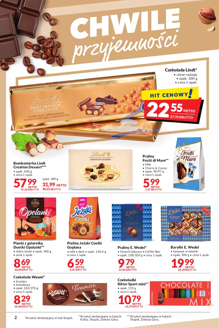 Gazetka promocyjna Makro - Najlepsze oferty - ważna 02.11 do 14.11.2022 - strona 2 - produkty: Baryłki, Czekolada, E. Wedel, Gala, Goplana, Jeżyki, LANA, Lanki, Lindt, Por, Praliny, Ritter Sport, Ser, Sport, Wawel