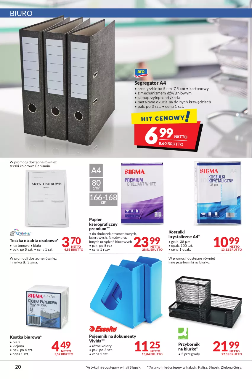 Gazetka promocyjna Makro - Najlepsze oferty - ważna 02.11 do 14.11.2022 - strona 20 - produkty: Biurko, Biuro, Dźwig, Fa, Gra, Klej, Kosz, Mop, Papier, Pojemnik, Ser