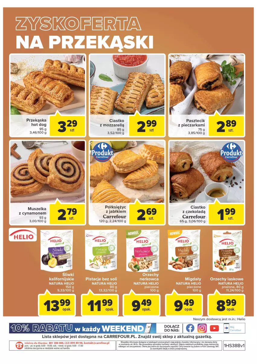 Gazetka promocyjna Carrefour - Gazetka Targ świeżości - ważna 20.09 do 26.09.2022 - strona 4 - produkty: Helio, Hot dog, LG, Mus, Piec, Pieczarka