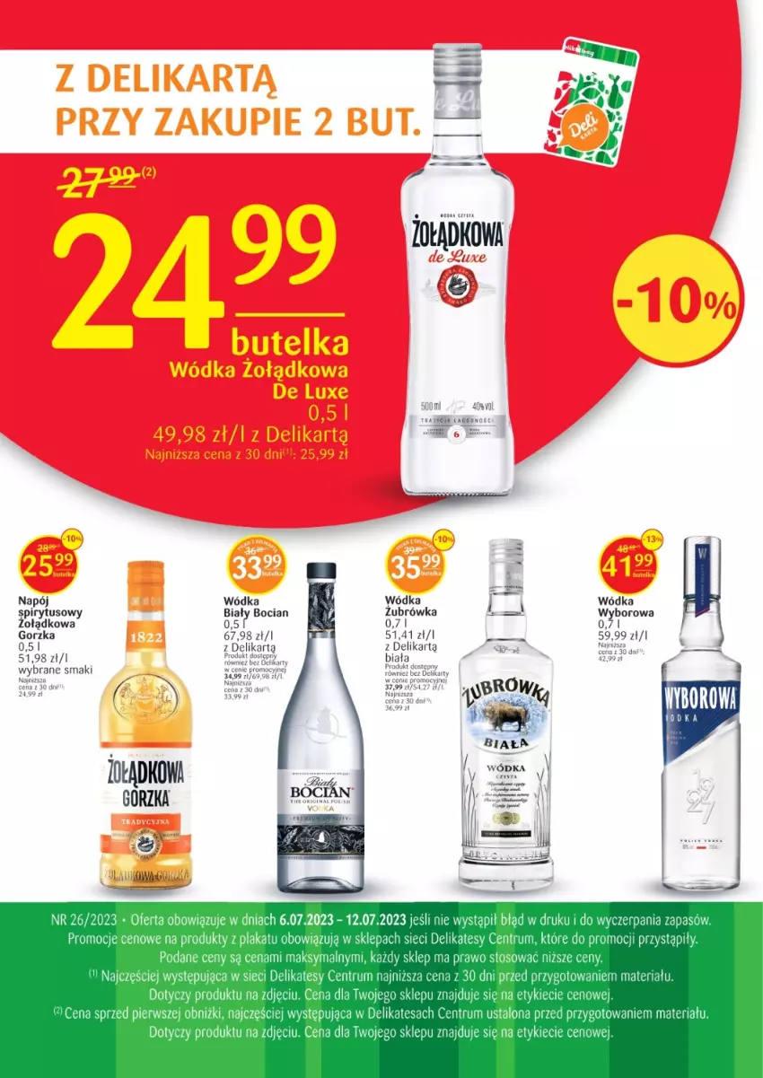 Gazetka promocyjna Delikatesy Centrum - Folder alkoholowy DC26-23 - ważna 06.07 do 12.07.2023 - strona 1 - produkty: Biały Bocian, Napój, Rum, Wódka