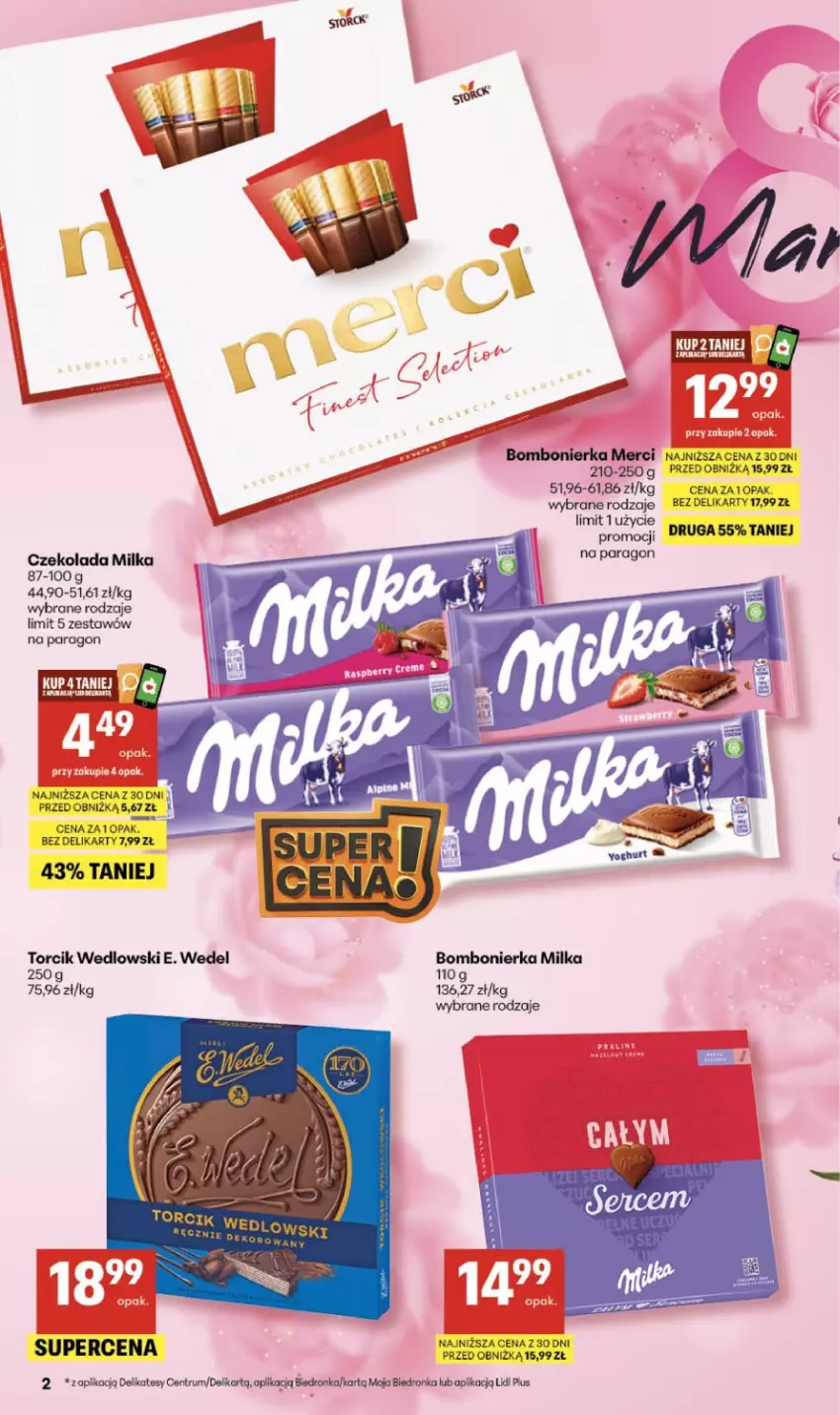 Gazetka promocyjna Delikatesy Centrum - Franczyza DC10 Czwartek - ważna 05.03 do 11.03.2026 - strona 2 - produkty: Czekolada, Dron, E. Wedel, Koc, Milka, Rum