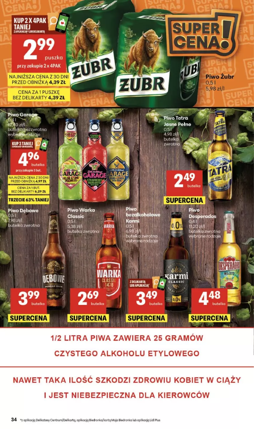 Gazetka promocyjna Delikatesy Centrum - Franczyza DC10 Czwartek - ważna 05.03 do 11.03.2026 - strona 34 - produkty: Dron, Fa, Gra, HP, Piec, Piwa, Piwo, Rum, Tatra, Warka