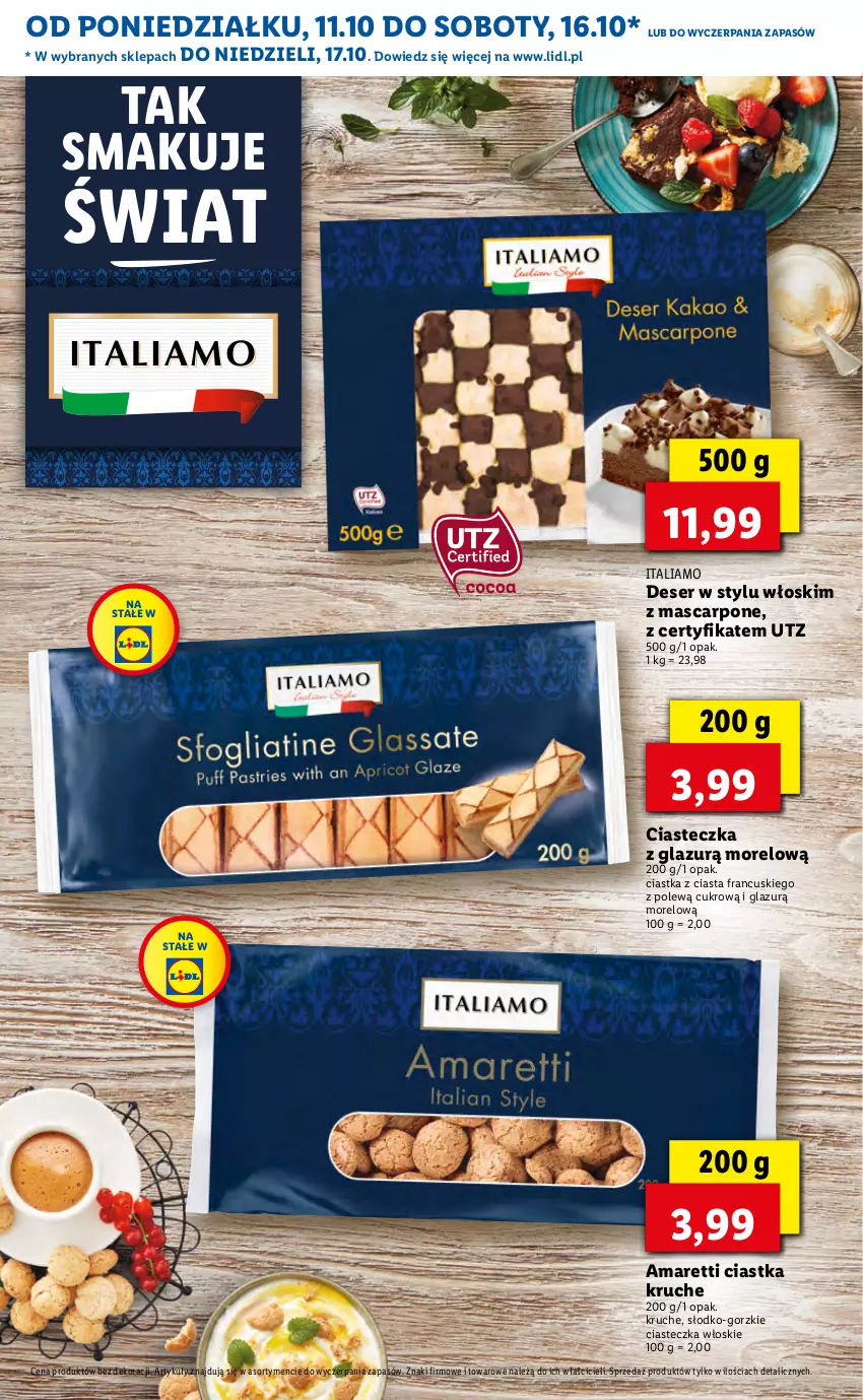 Gazetka promocyjna Lidl - KATALOG ITALIAMO - ważna 11.10 do 15.10.2021 - strona 37 - produkty: Ciastka, Deser, Lazur, Mascarpone, Ser