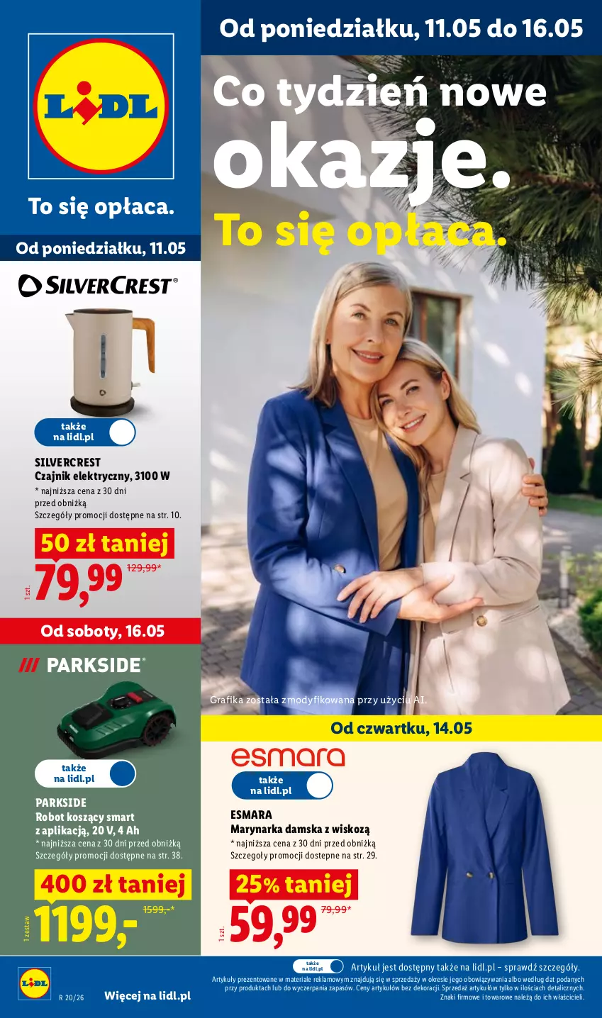 Gazetka promocyjna Lidl - Katalog ważny od 11.05 - ważna 11.05 do 16.05.2026 - strona 1 - produkty: Czajnik, Czajnik elektryczny, Gra, Grafika, Kosz, Parkside, Robot, Silvercrest