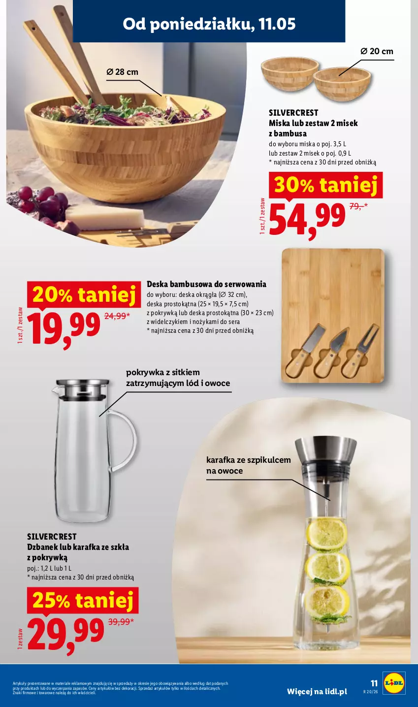 Gazetka promocyjna Lidl - Katalog ważny od 11.05 - ważna 11.05 do 16.05.2026 - strona 13 - produkty: Dzbanek, Karafka, Miska, Noż, Owoce, Ser, Silvercrest