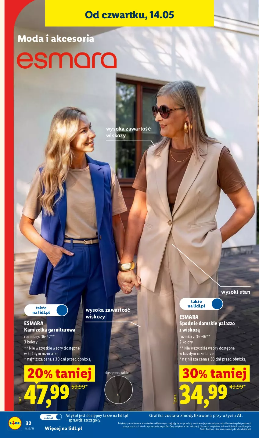 Gazetka promocyjna Lidl - Katalog ważny od 11.05 - ważna 11.05 do 16.05.2026 - strona 36 - produkty: Gra, Grafika, Kamizelka, Moda, Sok, Spodnie