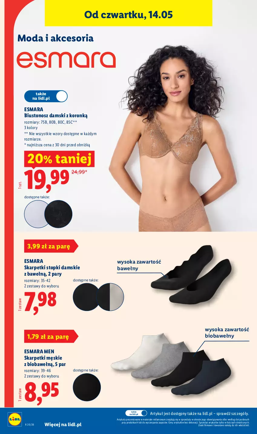 Gazetka promocyjna Lidl - Katalog ważny od 11.05 - ważna 11.05 do 16.05.2026 - strona 40 - produkty: Biustonosz, Karp, Moda, Skarpetki, Sok, Top