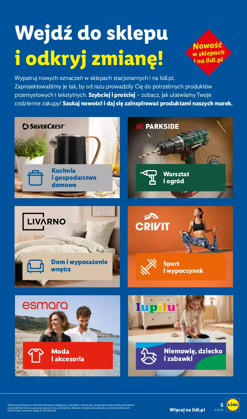 Gazetka promocyjna Lidl - Katalog ważny od 11.05 - ważna 11.05 do 16.05.2026 - strona 5 - produkty: Kuchnia, Moda, Ogród, Por, Sport