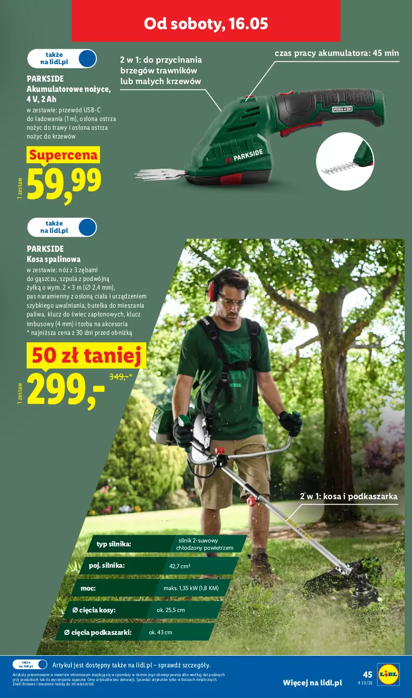 Gazetka promocyjna Lidl - Katalog ważny od 11.05 - ważna 11.05 do 16.05.2026 - strona 51 - produkty: Akumulator, Kasza, Noż, Nożyce, Parkside, Przewód, Torba