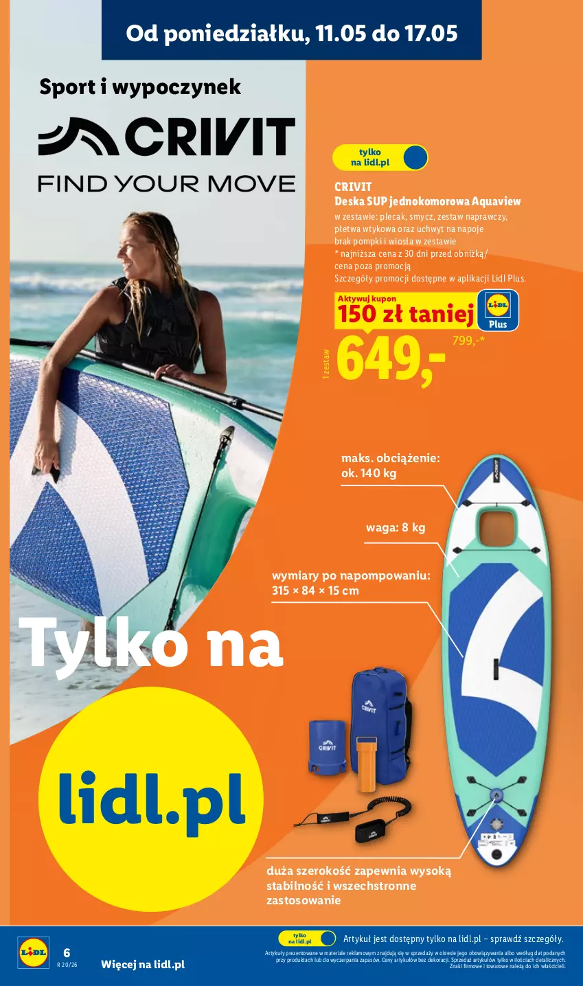 Gazetka promocyjna Lidl - Katalog ważny od 11.05 - ważna 11.05 do 16.05.2026 - strona 6 - produkty: Napoje, Plecak, Por, Smycz, Sok, Sport, Waga