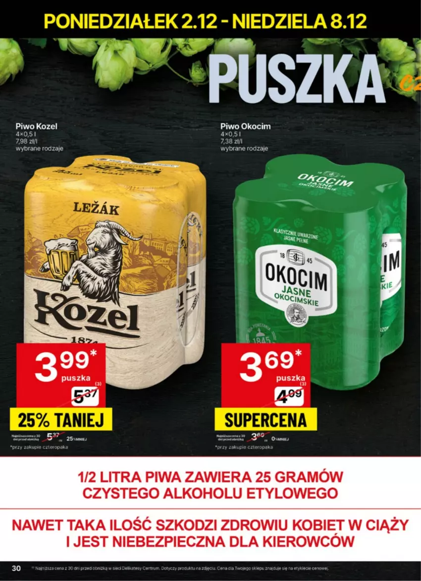 Gazetka promocyjna Delikatesy Centrum - NOWA GAZETKA Delikatesy Centrum od 2 grudnia! 2-8.12.2024 - ważna 02.12 do 08.12.2024 - strona 30 - produkty: Gra, Koc, Okocim, Piec, Piwa, Piwo