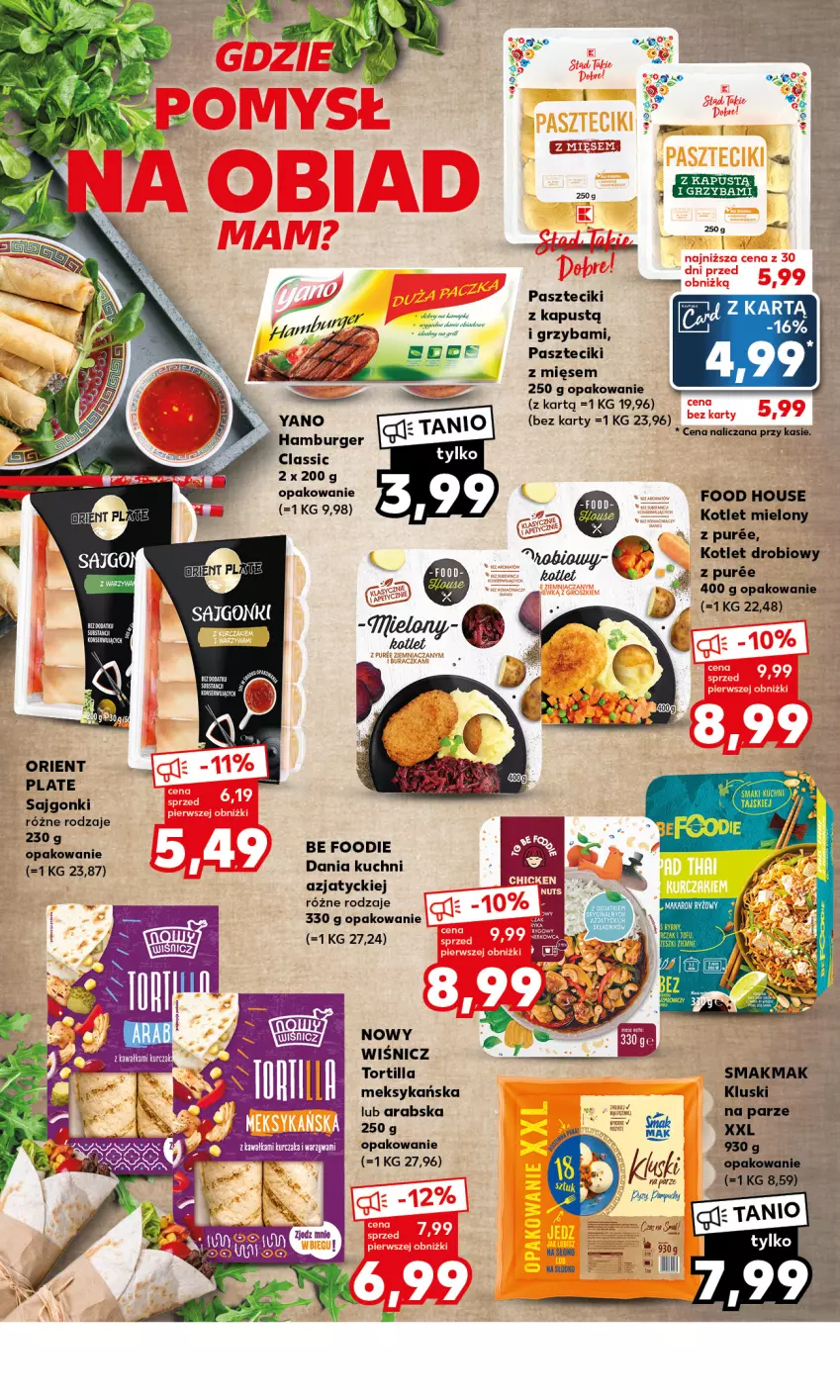 Gazetka promocyjna Kaufland - Mocny Start - ważna 13.11 do 15.11.2023 - strona 24 - produkty: Burger, Hamburger, Kapustą, Kotlet, Pur, Sajgonki, Tortilla