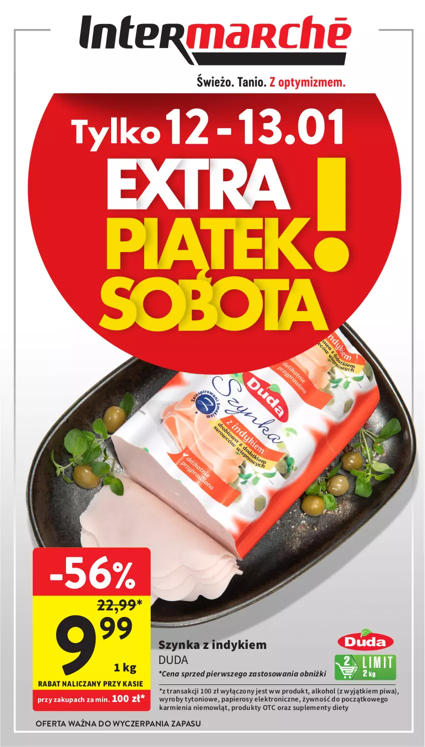 Gazetka promocyjna Intermarche - Gazetka Intermarche - ważna 12.01 do 13.01.2024 - strona 2 - produkty: Duda, Karmi, Papier, Piwa, Szynka, Tran