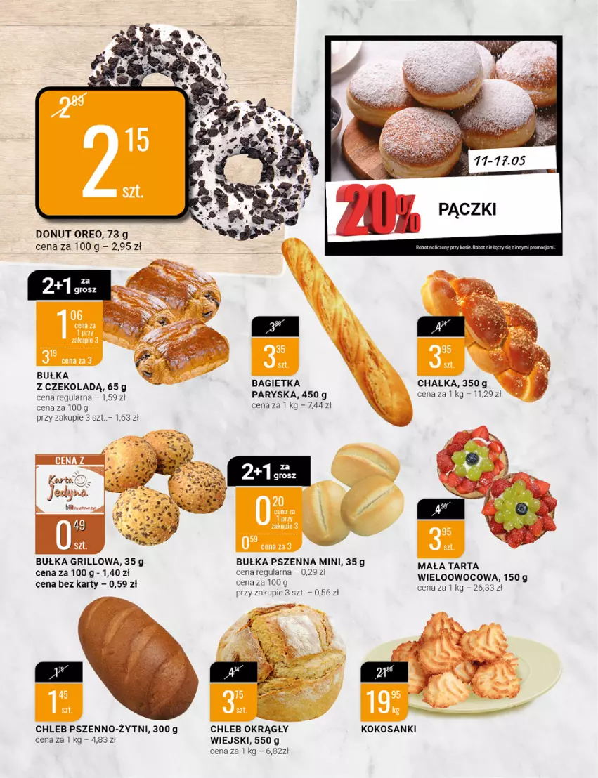 Gazetka promocyjna Bi1 - Majowy zawrót głowy - ważna 11.05 do 17.05.2022 - strona 6 - produkty: Bagietka, Bułka, Chleb, Donut, Fa, Grill, Kokos, Oreo, Sanki, Tarta