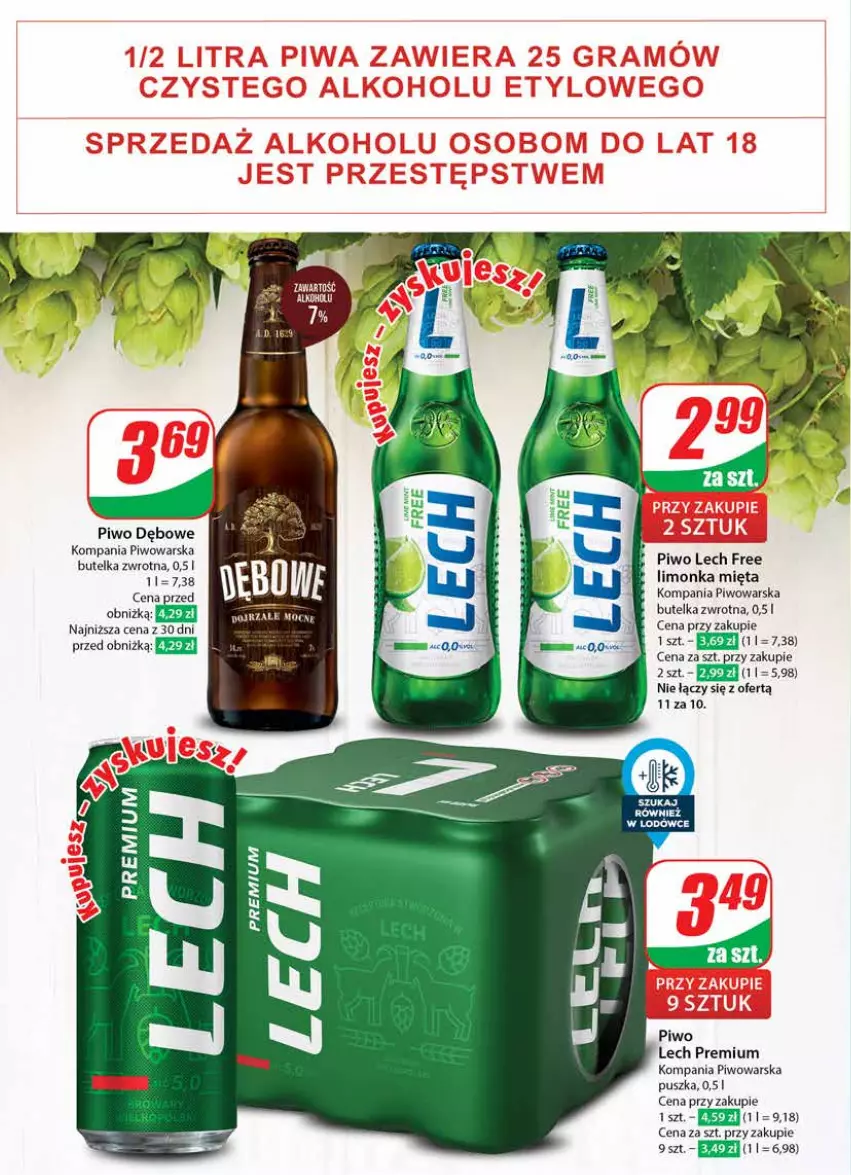 Gazetka promocyjna Dino - Gazetka 38 / 2024 - ważna 18.09 do 24.09.2024 - strona 46 - produkty: Lech Premium, Limonka, Mięta, Piwo