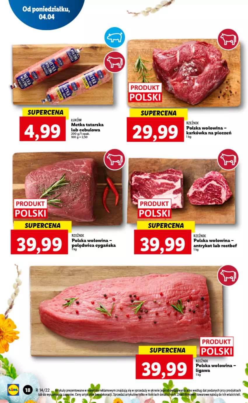 Gazetka promocyjna Lidl - GAZETKA - ważna 04.04 do 06.04.2022 - strona 18 - produkty: Piec, Wołowina