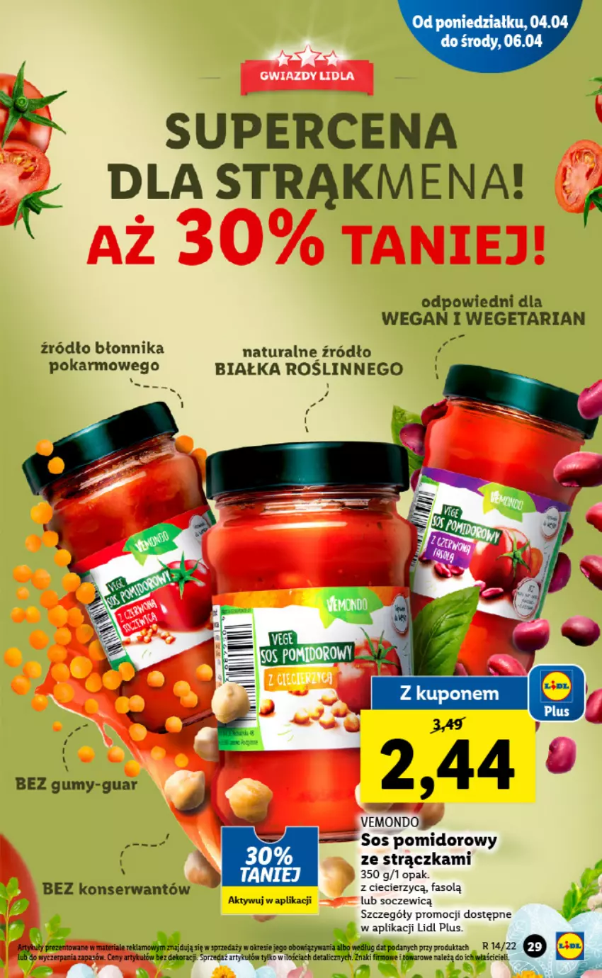 Gazetka promocyjna Lidl - GAZETKA - ważna 04.04 do 06.04.2022 - strona 29 - produkty: Fa, Ser, Sos, Sos pomidorowy