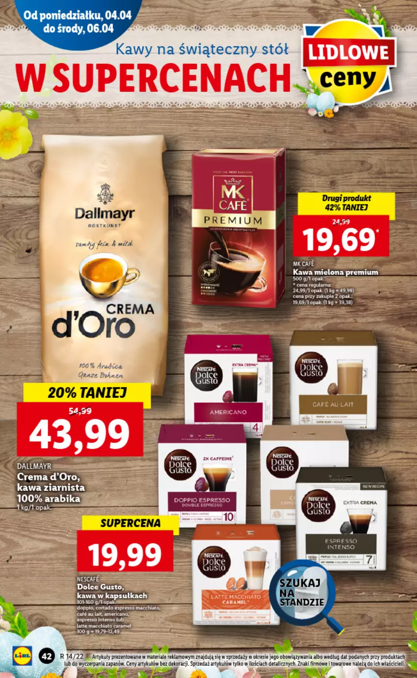 Gazetka promocyjna Lidl - GAZETKA - ważna 04.04 do 06.04.2022 - strona 42 - produkty: Chia, Dolce Gusto, Kawa, Kawa mielona