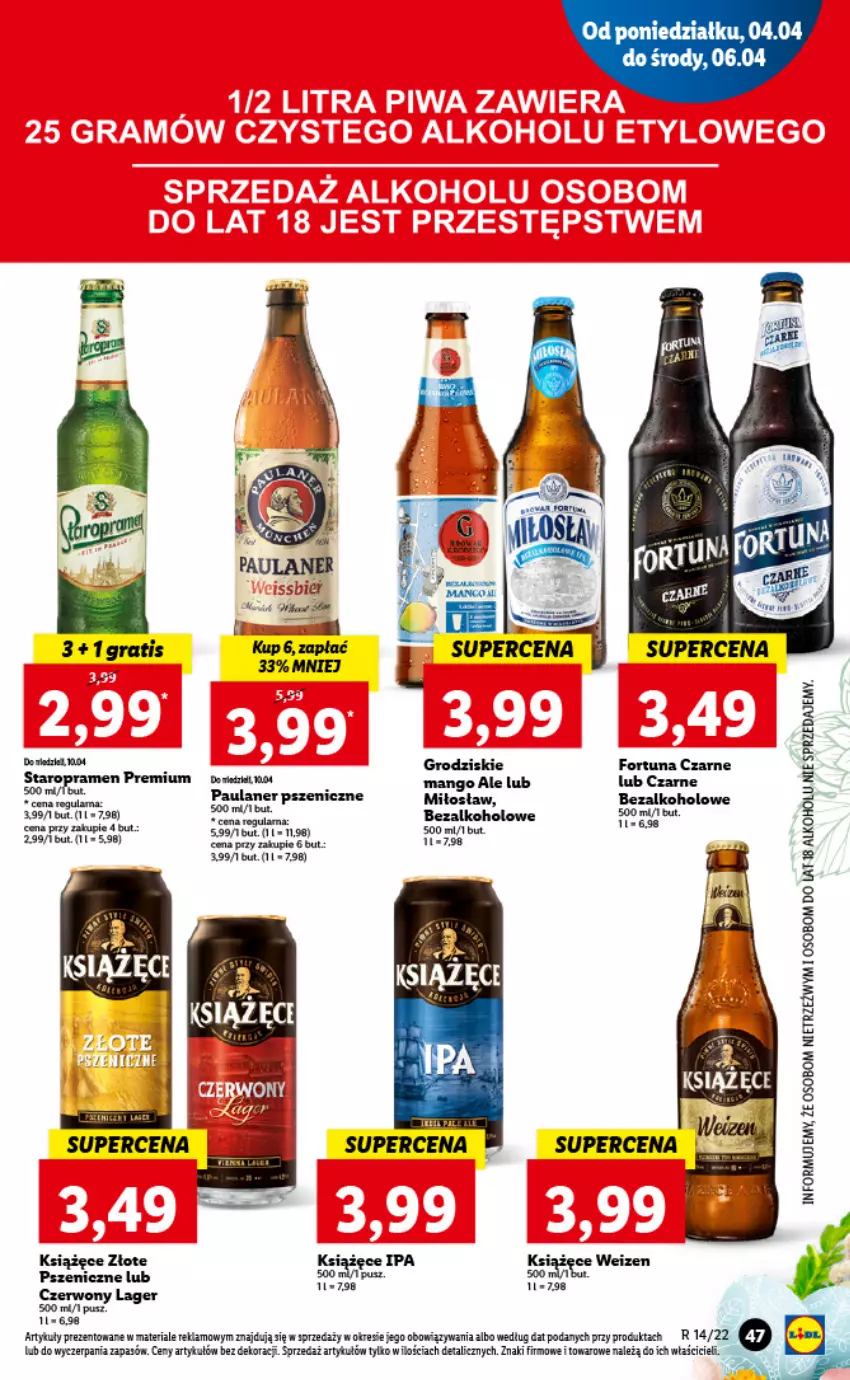 Gazetka promocyjna Lidl - GAZETKA - ważna 04.04 do 06.04.2022 - strona 47 - produkty: Fortuna, Książęce, Mango