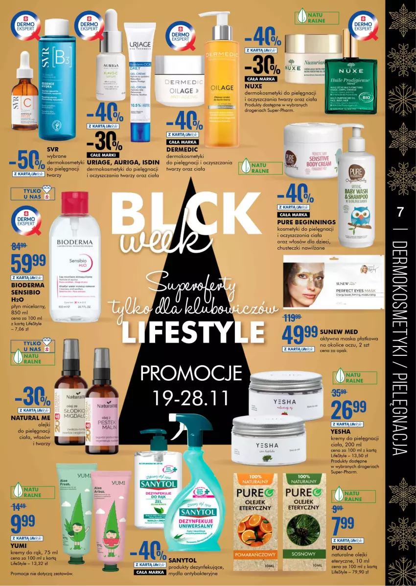 Gazetka promocyjna Super Pharm - Gazetka - ważna 19.11 do 28.11.2021 - strona 7 - produkty: Bioderma, Chusteczki, Chusteczki nawilzane, Dermedic, Dzieci, Fa, Gin, Kosmetyki do pielęgnacji, LG, Maska, Nuxe, Olej, Płyn micelarny, Pur, Ryż, Sanytol