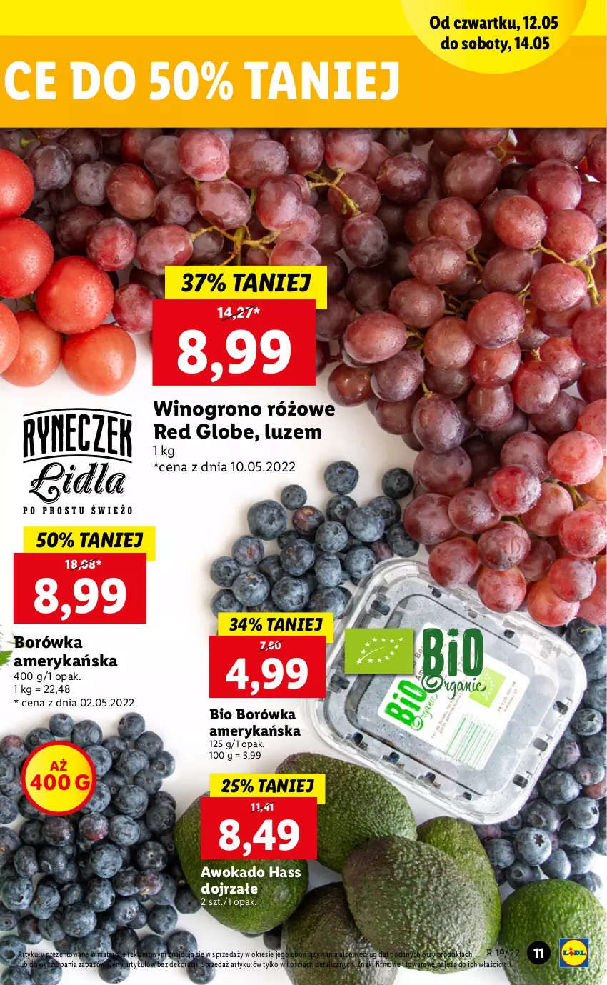 Gazetka promocyjna Lidl - GAZETKA - ważna 12.05 do 14.05.2022 - strona 11 - produkty: Borówka, Borówka amerykańska, Wino