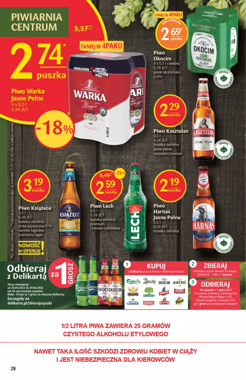 Gazetka promocyjna Delikatesy Centrum - Gazetka DC22 - ważna 09.06 do 14.06.2022 - strona 28 - produkty: Gra, Grejpfrut, Kasztelan, Koc, LG, Okocim, Piast, Piec, Piwa, Piwo, Ser