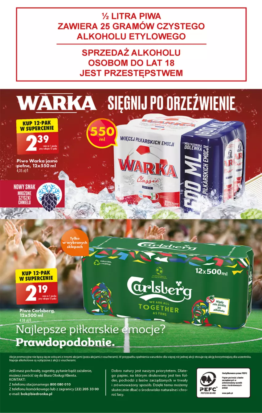 Gazetka promocyjna Biedronka - Gazetka - Biedronka.pl - ważna 15.12 do 21.12.2022 - strona 56 - produkty: Carlsberg, Dron, Fa, Gra, Koc, Papier, Piwa, Telefon