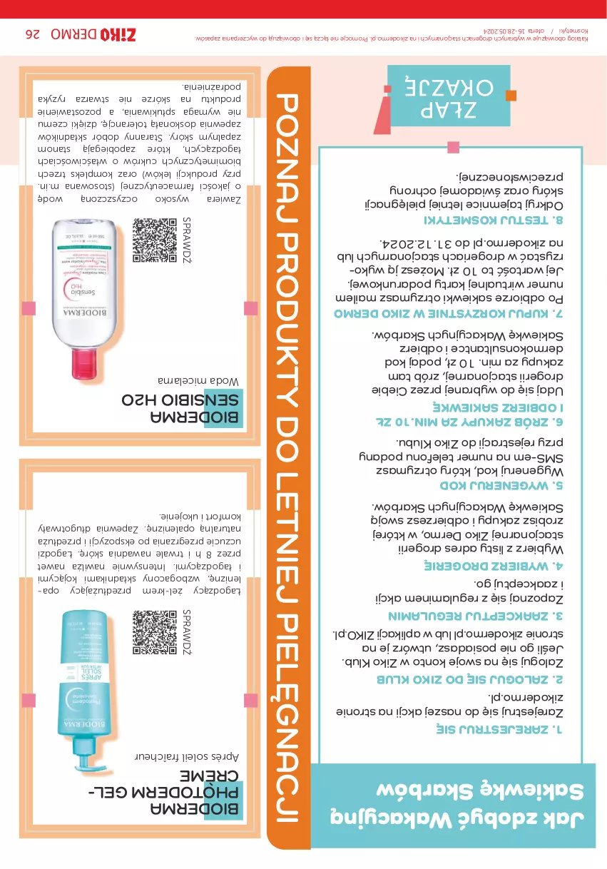Gazetka promocyjna Ziko - Gazetka Ziko Dermo - ważna 16.05 do 28.05.2024 - strona 26 - produkty: Bioderma, Dres, Fa, O nas, Sok, Telefon, Woda, Woda micelarna