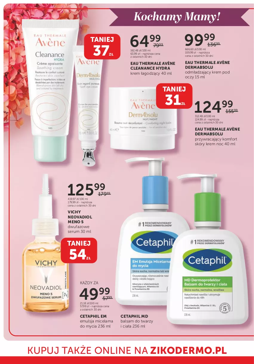 Gazetka promocyjna Ziko - Gazetka Ziko Dermo - ważna 16.05 do 28.05.2024 - strona 8 - produkty: Avène, Cetaphil, Emulsja, Fa, Koc, Krem pod oczy, Rum, Ser, Serum, Vichy